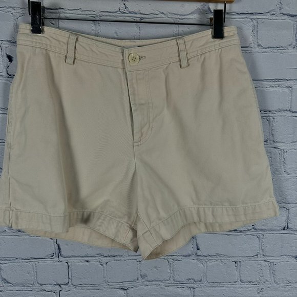 GAP Women's Retro Cut 100% Cotton Mid-Rise‎ Short, Size 6, Khaki Color - Picture 1 of 7